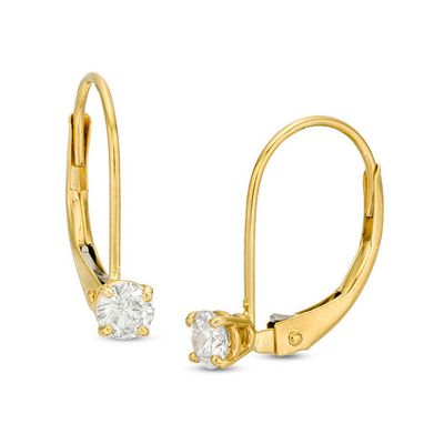 1/3 CT. T.w. Certified Diamond Solitaire Drop Earrings in 14K Gold (I/I3)