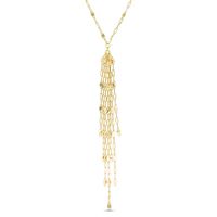 Made in Italy Valentino Chain Tassel Necklace in 14K Gold