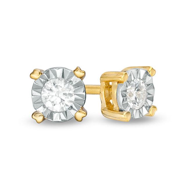 1/10 CT. T.w. Diamond Solitaire Stud Earrings in 10K Gold