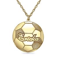 21.0mm Soccer Ball with Name Pendant (1 Line)