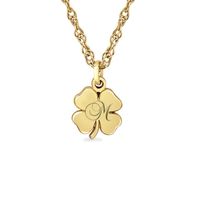 Engravable Shamrock Initial Pendant (1 Initial)