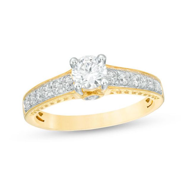 5/8 CT. T.w. Diamond Art Deco Engagement Ring in 10K Gold