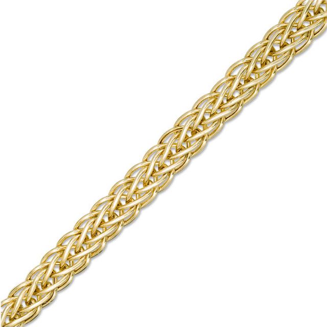 Ladies' 5.0mm Wheat Chain Bracelet in 10K Gold - 7.5"