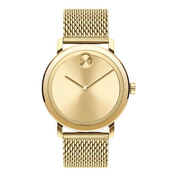 Men's Movado BoldÂ® Gold-Tone Mesh Watch (Model: 3600560)