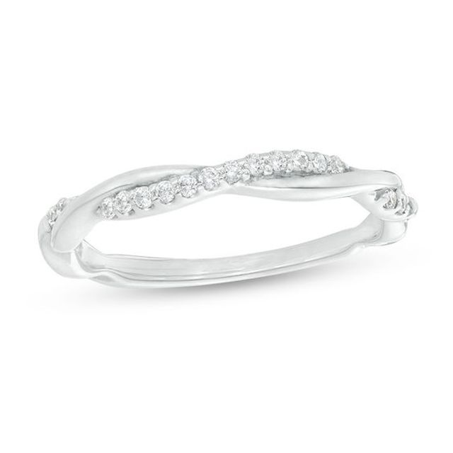 1/10 CT. T.w. Diamond Twist Wedding Band in Platinum