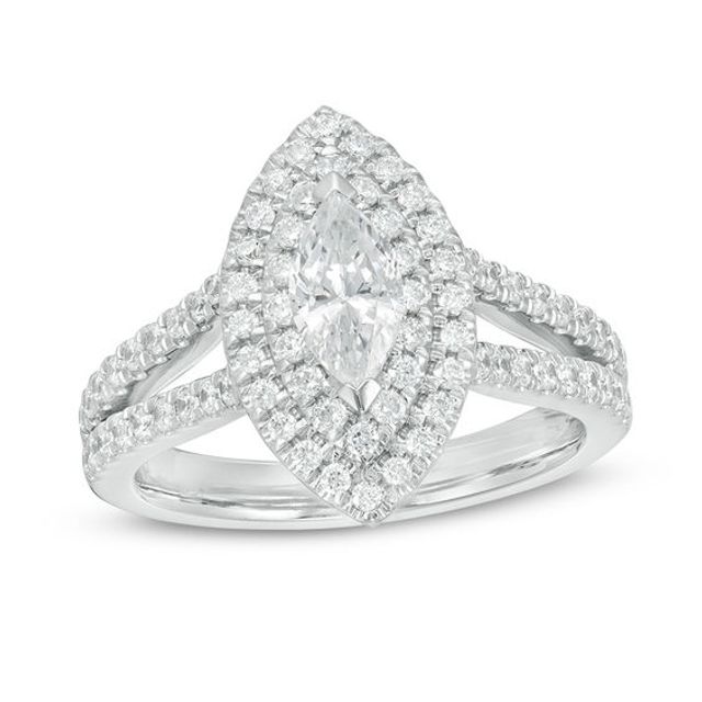 Love's Destiny by Zales 1-1/4 CT. T.w. Certified Marquise Diamond Frame Engagement Ring in 14K Two-Tone Gold (I/Si2)