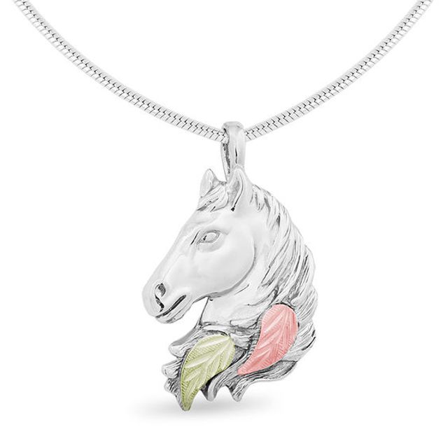 Black Hills Gold Horse's Head Pendant in Sterling Silver