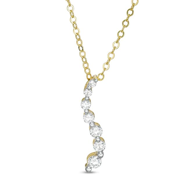 1 CT. T.w. Journey Diamond Pendant in 14K Gold