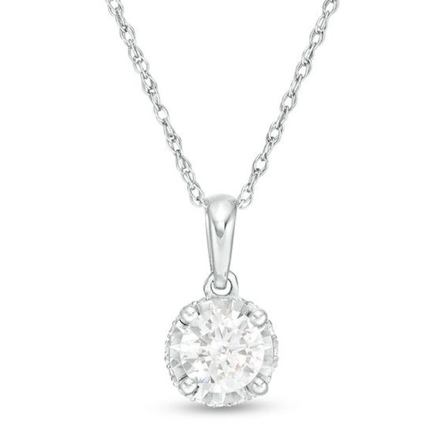 1/2 CT. T.w. Diamond Pendant in 10K White Gold