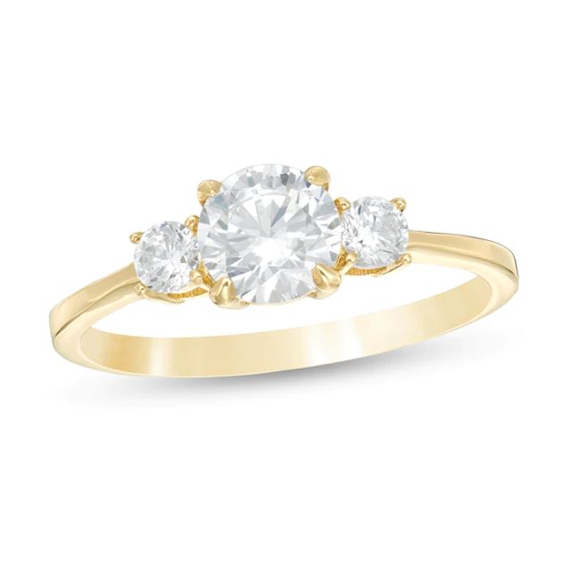 1 CT. T.w. Diamond Three Stone Engagement Ring in 14K Gold