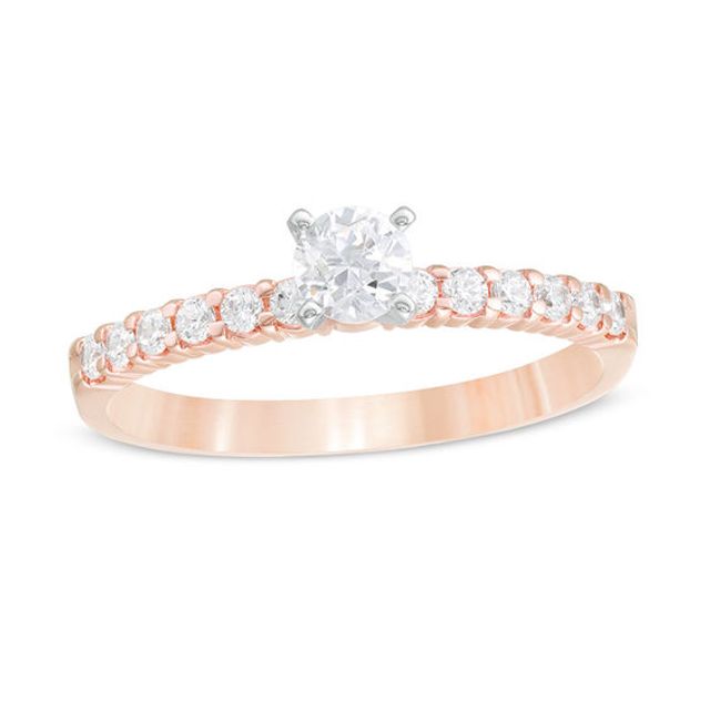1/2 CT. T.w. Diamond Engagement Ring in 14K Rose Gold