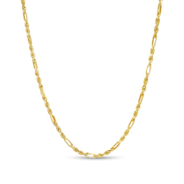 2.35mm Milano Chain Necklace in Hollow 10K Gold - 20"