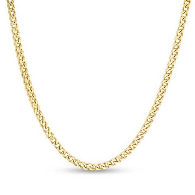 Men's 3.2mm Franco Snake Chain Necklace in Stainless Steel with Yellow Ion-Plate - 24"