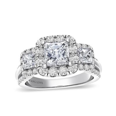 Vera Wang Love Collection 2 CT. T.w. Diamond Three Stone Engagement Ring