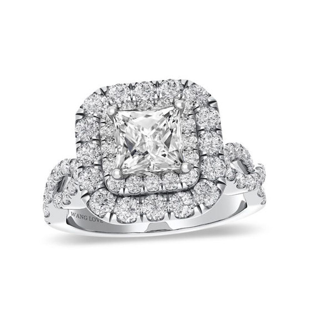 Vera Wang Love Collection 1-7/8 CT. T.w. Diamond Twist Shank Engagement Ring