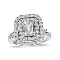 Vera Wang Love Collection 2 CT. T.w. Diamond Double Frame Engagement Ring