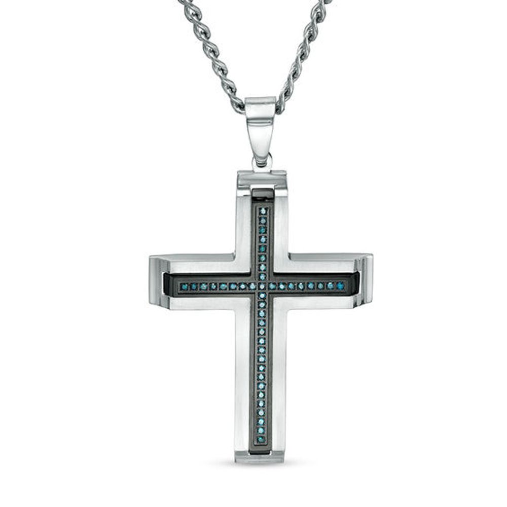 Zales Cross Pendant in 14K White Gold | CoolSprings Galleria