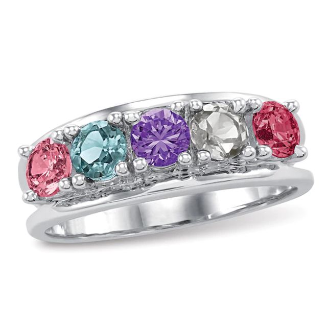 Mother's 4.0mm Birthstone Ring by ArtCarved (4-6 Stones)