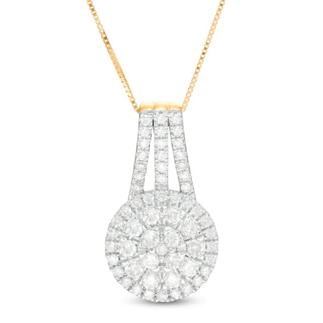 1 CT. T.w. Multi-Diamond Pendant in 10K Gold