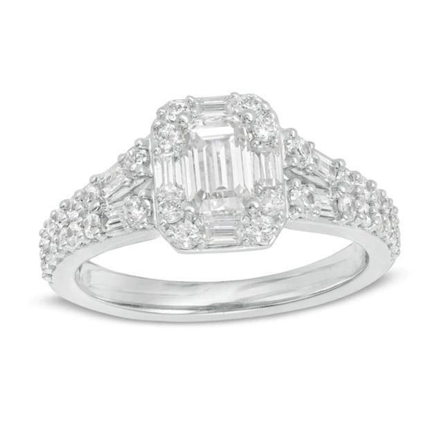 Loveâs Destiny by Zales 1-1/5 CT. T.w. Certified Diamond Octagonal Frame Engagement Ring in 14K Two-Toned Gold (I/Si2)