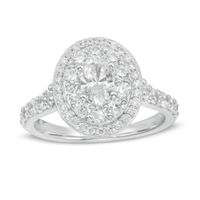 Loveâs Destiny by Zales 1-3/4 CT. T.w. Certified Oval Diamond Double Frame Engagement Ring in 14K Two-Tone Gold (I/Si2)