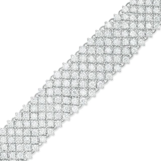 10 CT. T.w. Diamond Multi-Row Bracelet in 10K White Gold