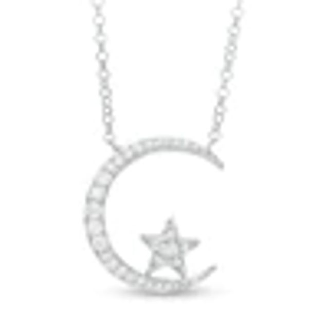 Carat Craft Half-Moon 18K Diamond Pendant - NECKLACES from Carat Craft UK