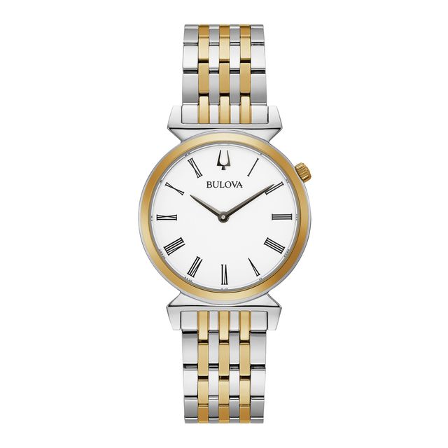 Ladies' Bulova Regatta Two-Tone Watch with White Dial (Model: 98L264)