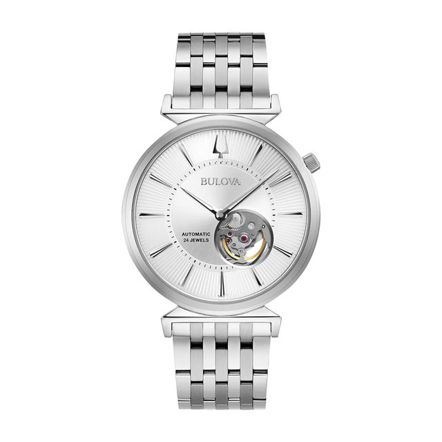 Men's Bulova Regatta Automatic Watch with Silver-Tone Skeleton Dial (Model: 96A235)