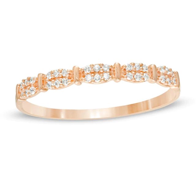 1/15 CT. T.w. Diamond Stackable Anniversary Band in 10K Rose Gold