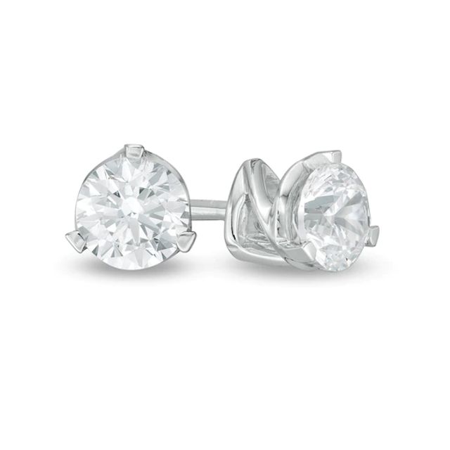 Zales Private Collection 3/8 CT. T.w. Certified Colourless Diamond Solitaire Stud Earrings in 14K Gold (F/I1