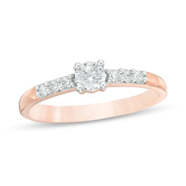 1/3 CT. T.w. Diamond Engagement Ring in 10K Rose Gold