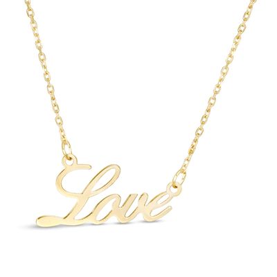 Made in Italy "Love" Necklace in 10K Gold