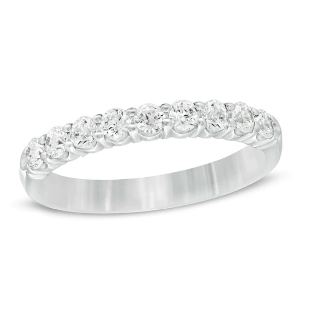 1/2 CT. T.w. Certified Diamond Nine Stone Wedding Band in Platinum (G/Vs2)