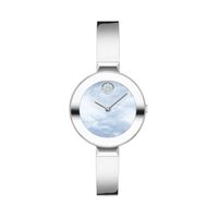 Ladies' Movado BoldÂ® Crystal Bangle Watch with Transparent Mother-of Pearl Dial (Model: 3600629)