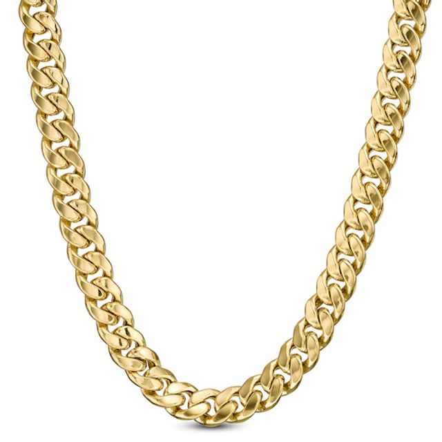 Made in Italy Men's 4.7mm Diamond-Cut Curb Chain Necklace in 14K Gold - 22