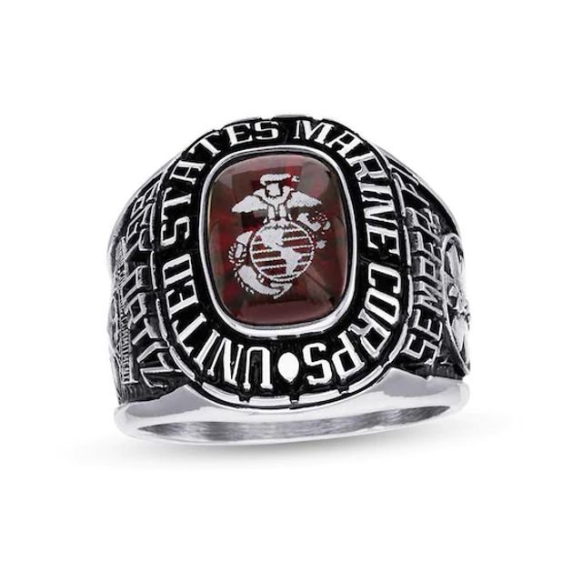 Engravable Military Ring by ArtCarved (1 Stone)