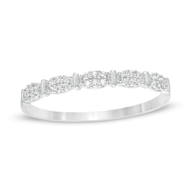 1/15 CT. T.w. Diamond Stackable Band in 10K White Gold