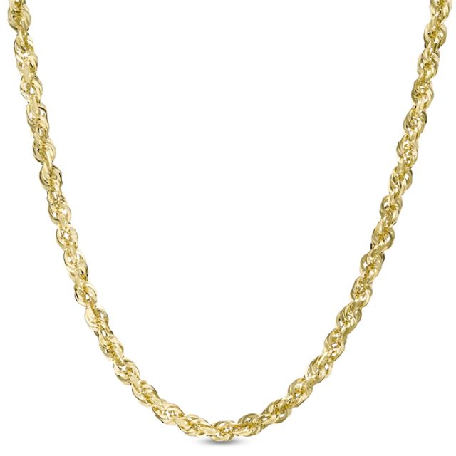 3.0mm Rope Chain Necklace in 10K Gold - 26"
