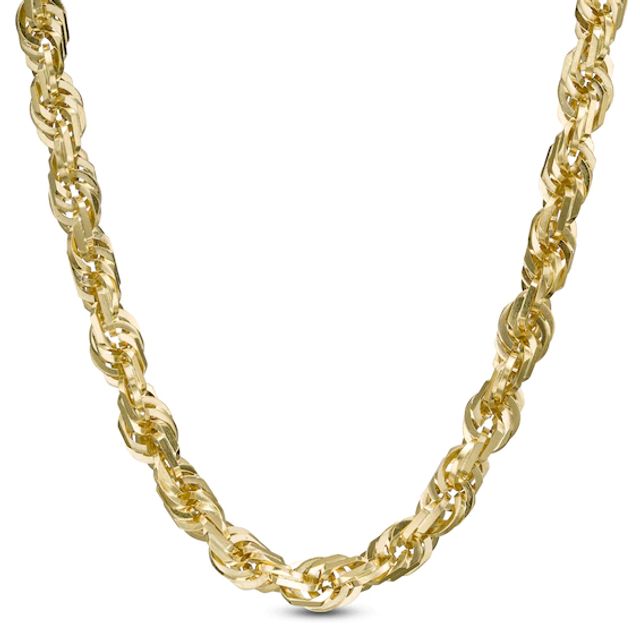 6.7mm Rope Chain Necklace in 10K Gold - 26"