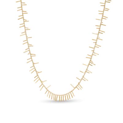 Made in Italy Linear Scatter Necklace in 10K Gold - 17.5"