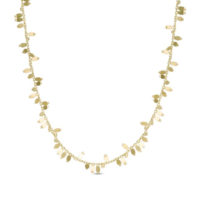 Made in Italy Petal Scatter Necklace in 10K Gold - 17.5"