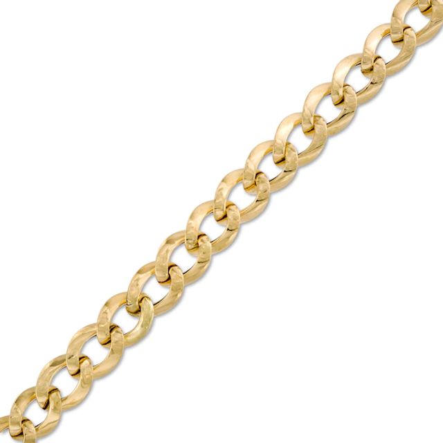 Made in Italy 070 Gauge Curb Chain Bracelet in Hollow 14K Gold - 7.5"