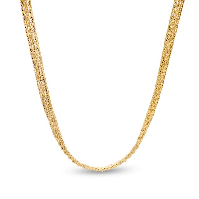 Made in Italy 5.6mm Multi-Row Wheat Chain in 14K Gold - 18"