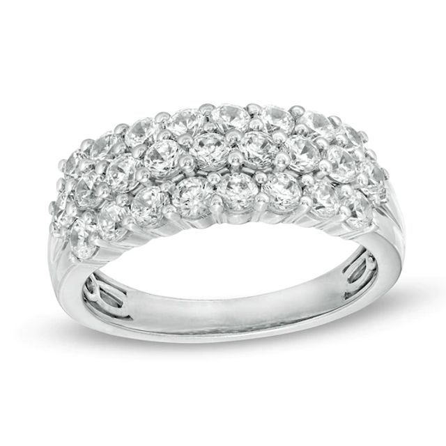 1-1/2 CT. T.w. Diamond Multi-Row Band in 10K White Gold