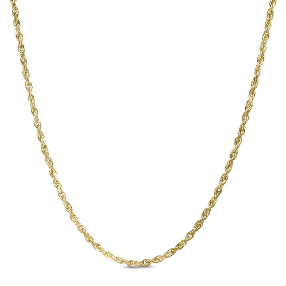 1.6mm Rope Chain Necklace in Solid 10K Gold - 22"