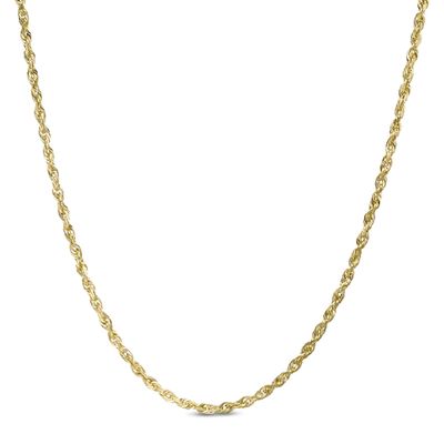 1.6mm Rope Chain Necklace in 10K Gold - 22"