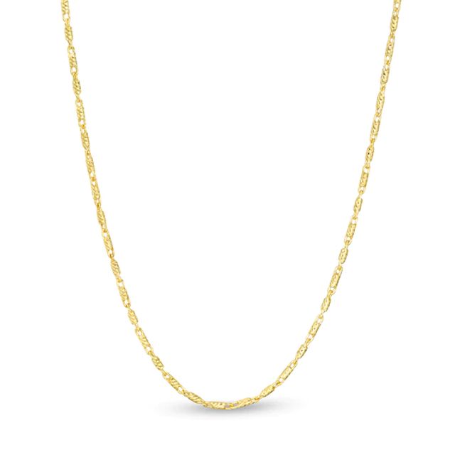 0.95mm Lumachina Link Chain Necklace in Hollow 14K Gold - 16"