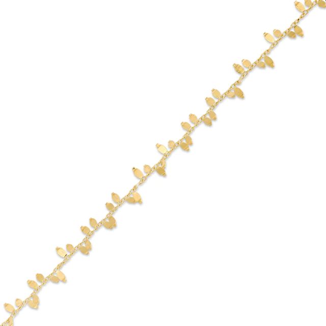 Made in Italy Flower Petal Scatter Bracelet in 10K Gold - 7.5"