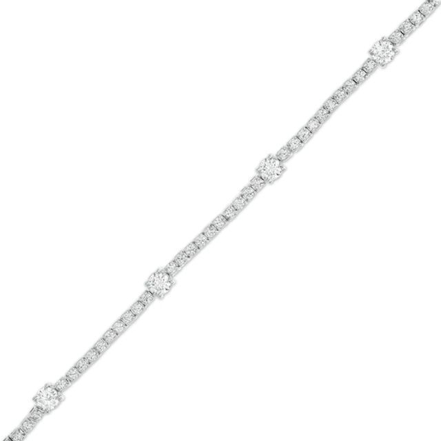 2 CT. T.w. Diamond Station Bracelet in 10K White Gold